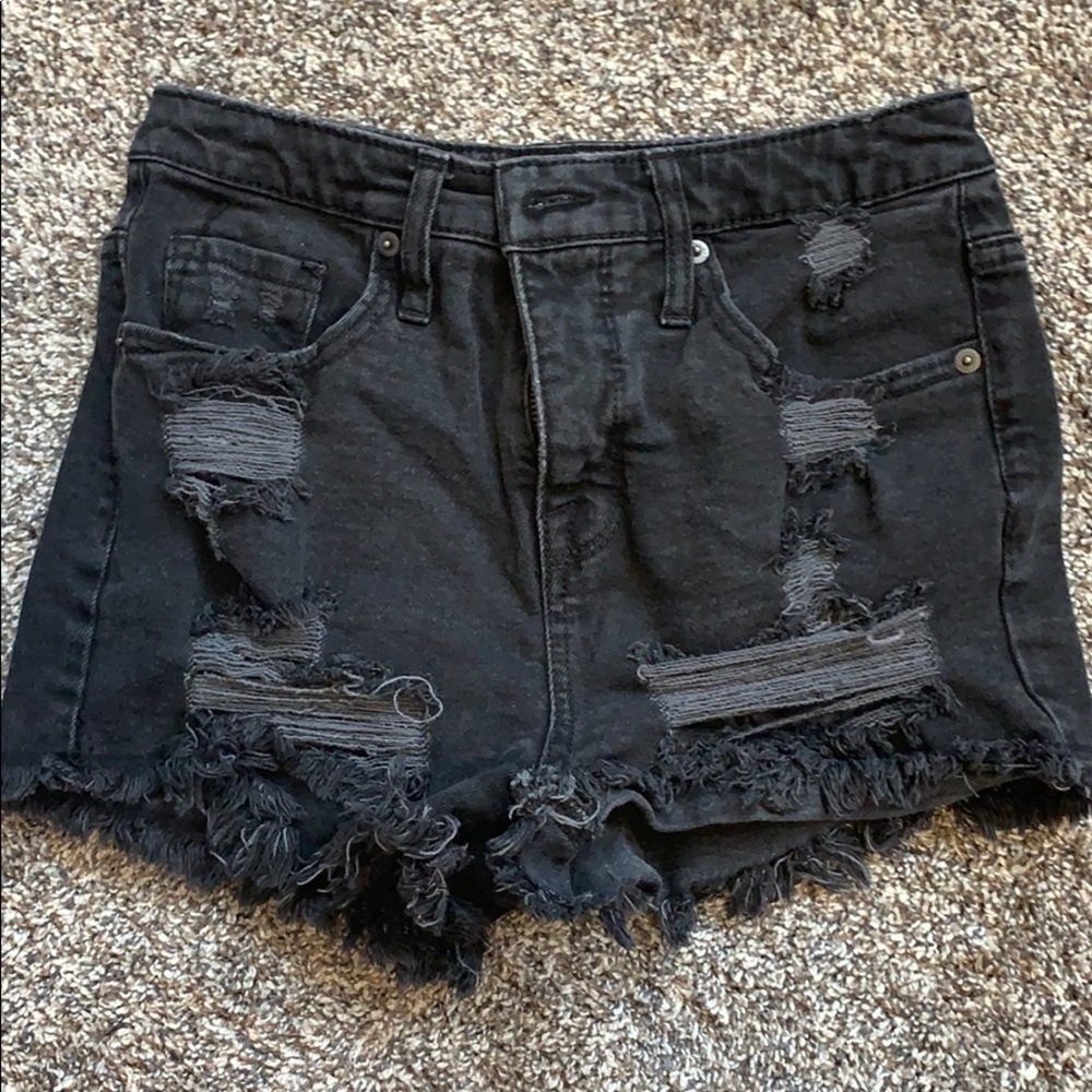 Mossimo Jean Shorts High Rise Black Size 4